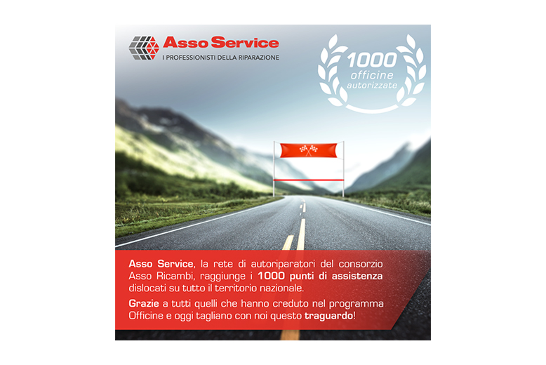 ASSO SERVICE A QUOTA 1000 OFFICINE!