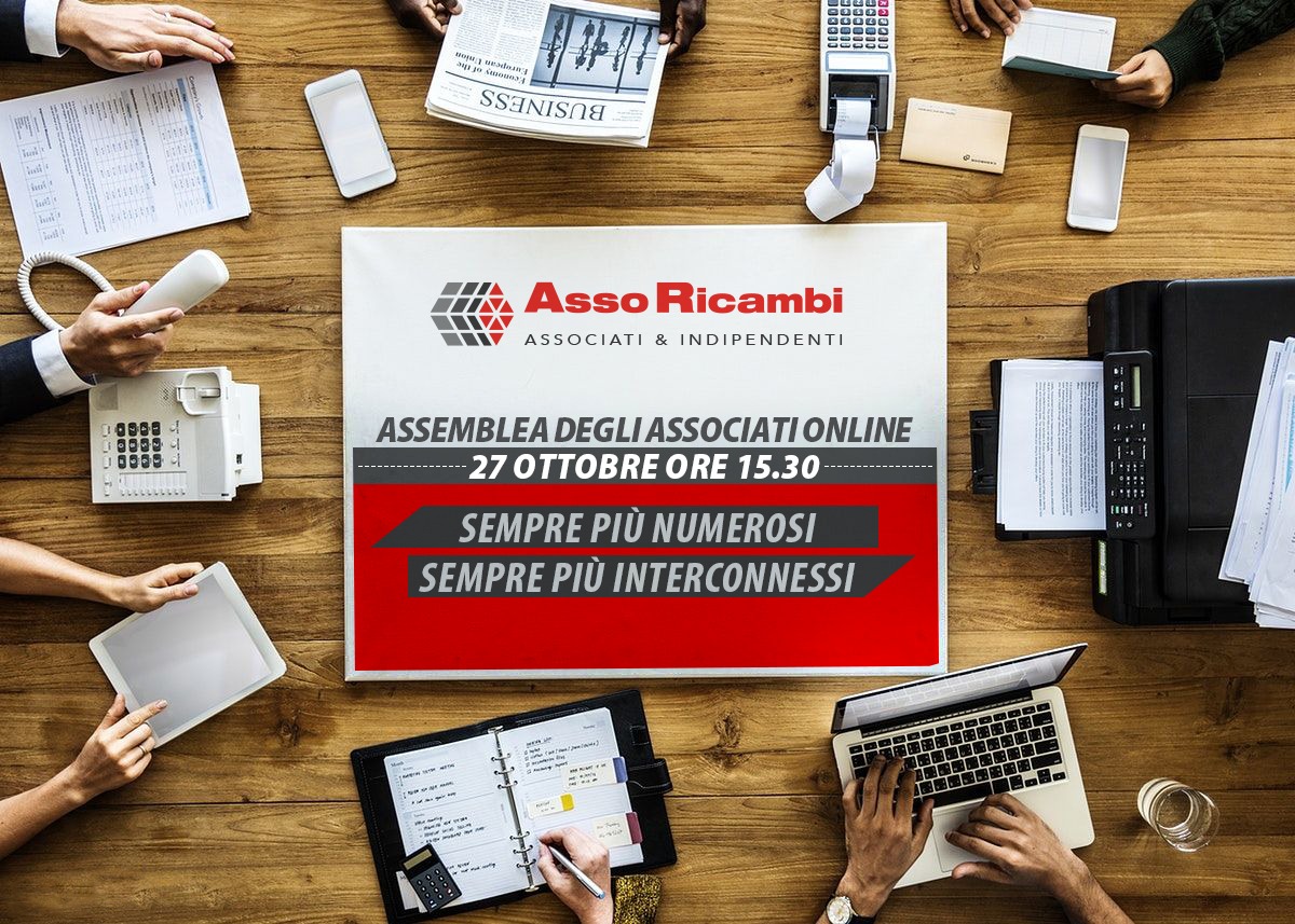 ASSO RICAMBI, TORNA L’ASSEMBLEA ASSOCIATI ONLINE